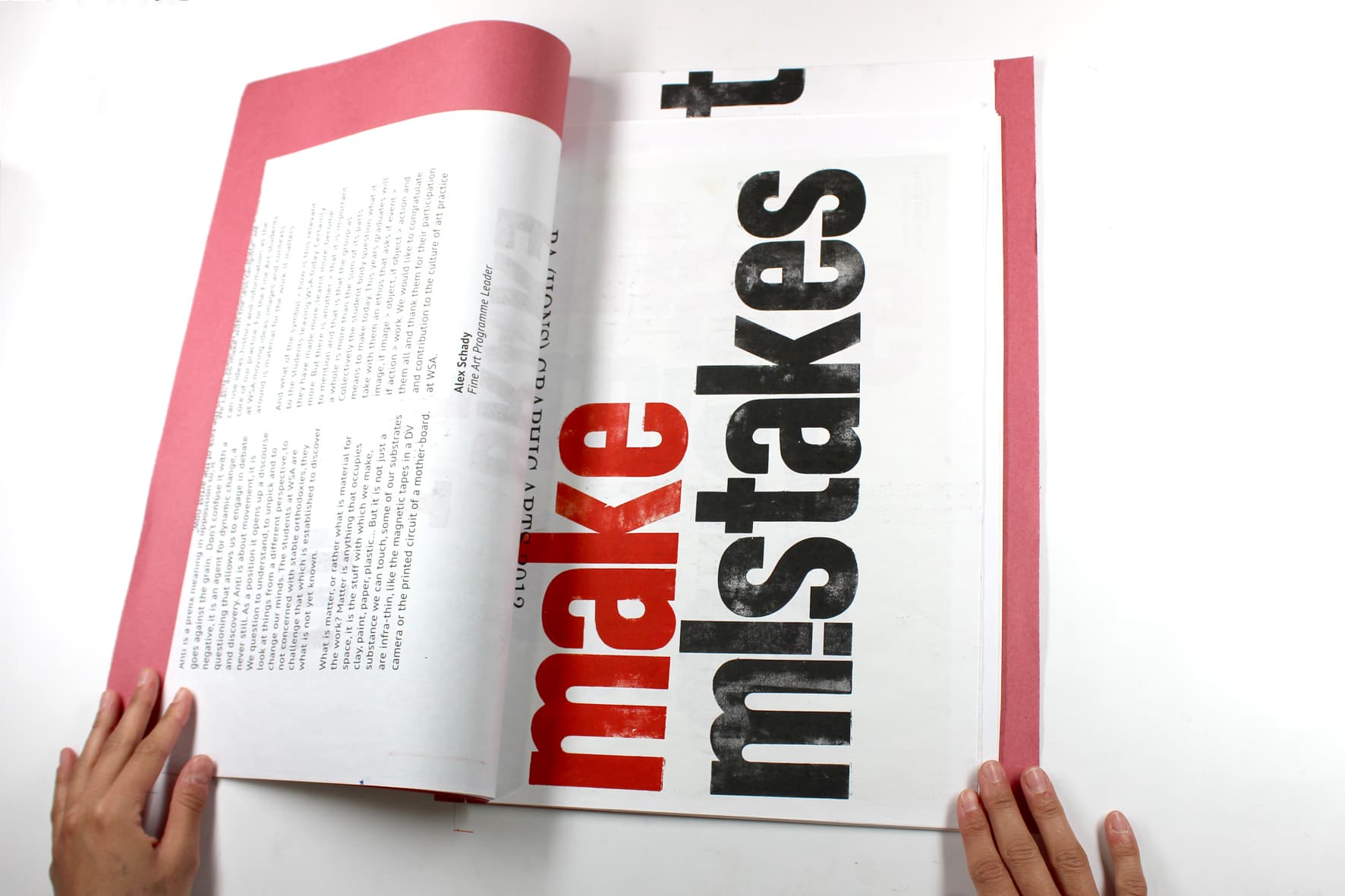 Manifesto letterpress printed page